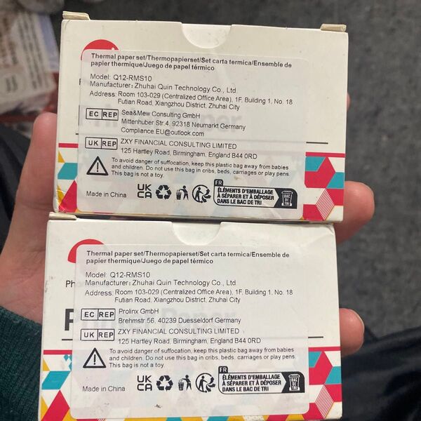 Phomemo T02用ラベルシール 5x3.5 6ロール