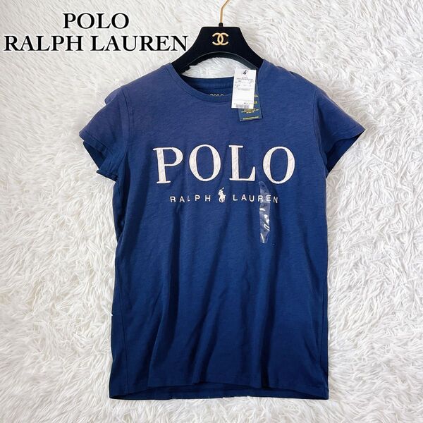 新品タグ付き POLO RALPH LAUREN ポロラルフローレン POLO ロゴTシャツ ネイビー系 半袖
