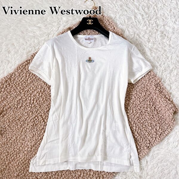 Vivienne Westwood ヴィヴィアンウエストウッド オーブ 刺繍 半袖 Tシャツ ヴィンテージ 薄手 ワンポイント