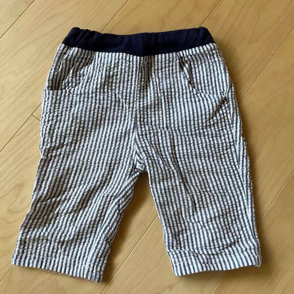 イオン トップバリュ ハーフパンツ 95㎝ ストライプ 星柄 リバーシブル 半ズボン 夏服 綿 コットン 男の子