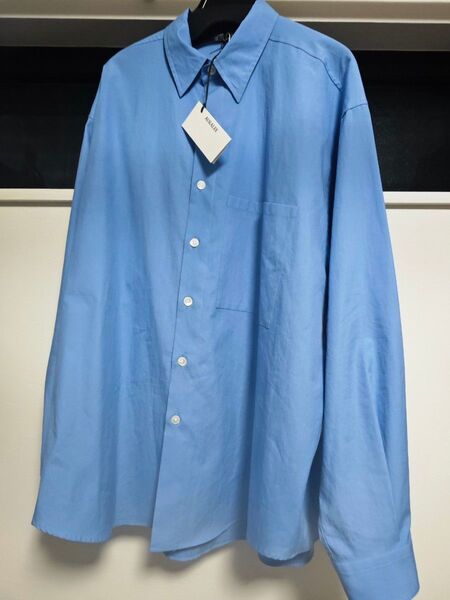 AURALEE WASHED FINX TWILL BIG SHIRT 5