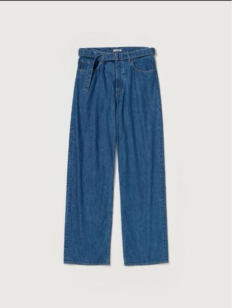 AURALEE SELVEDGE LIGHT OZ DENIM BELTED