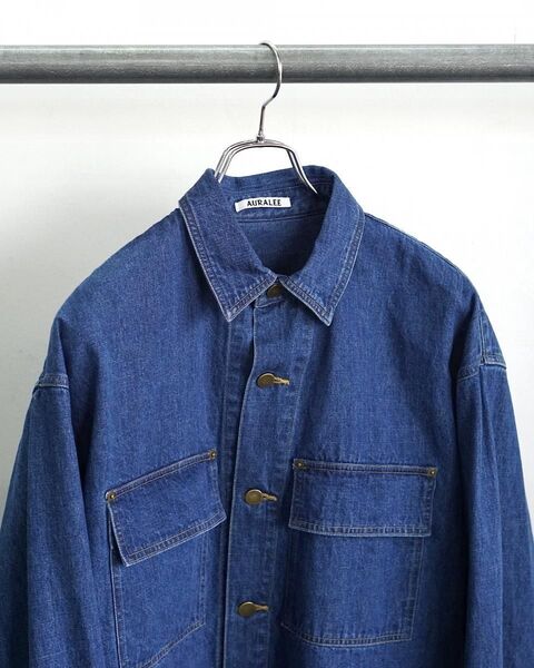 auralee Selvedge Light Oz Denim Shirt 4