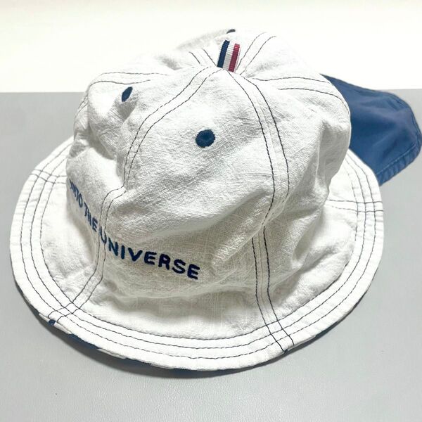 ampersand キッズ キャップ 帽子 ハット 48㎝ 日よけ付き