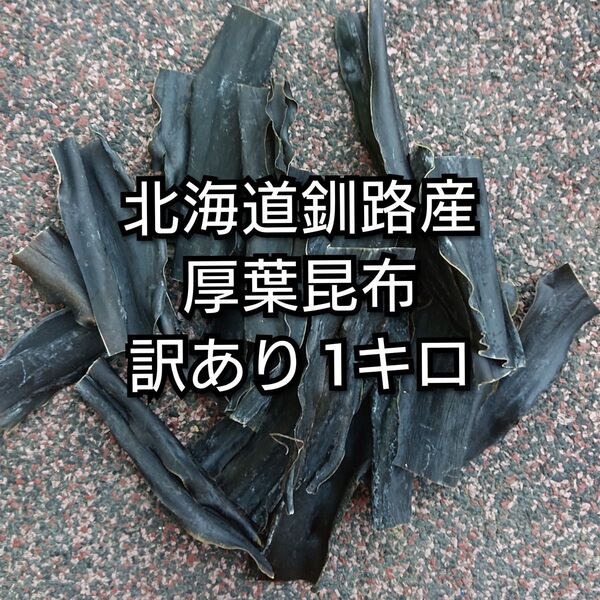 北海道釧路産厚葉昆布 訳あり1キロ