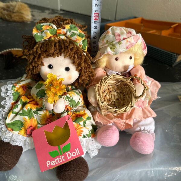 Petit Doll ひまわり柄人形 ぬいぐるみ ドール 女の子の人形 他1個 おまけ付き