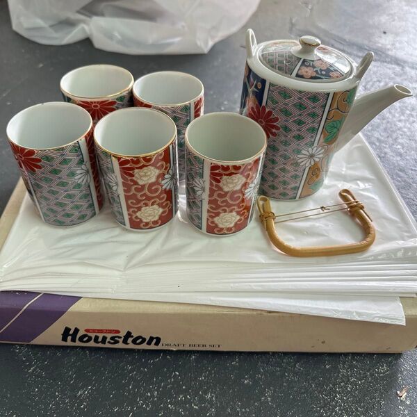 有田焼 田扇 古伊万里 陶扇 茶器セット 湯呑み