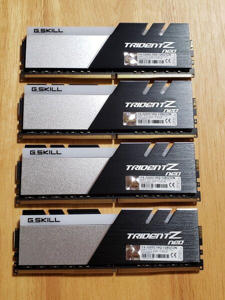G.SKILL DDR4 128GB(32GB4枚組)3200MHz PC4-25600 F4-3200C16Q-128GTZN