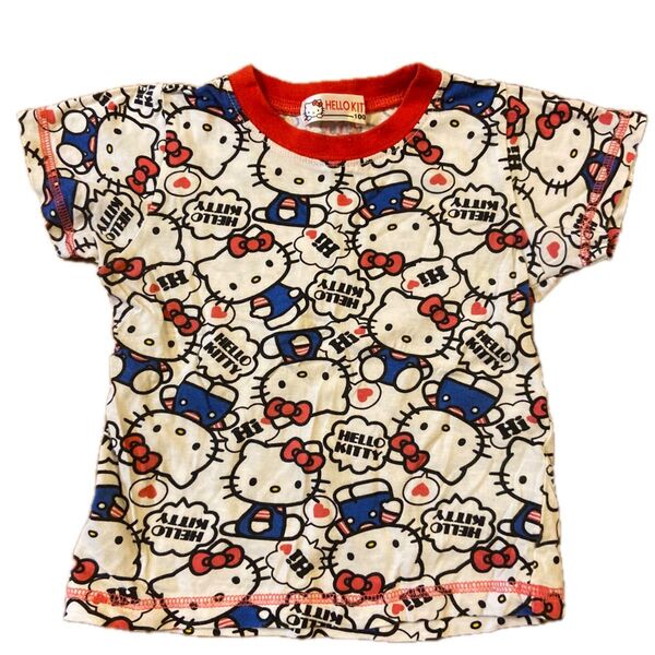 ハローキティ HELLO KITTY 総柄 Tシャツ 100