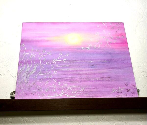 風水開運 虹光アート風景絵画*rainbow glow〜空と海〜出会い 恋愛運 金運 仕事運 スピリチュアル 癒し ヒーリング