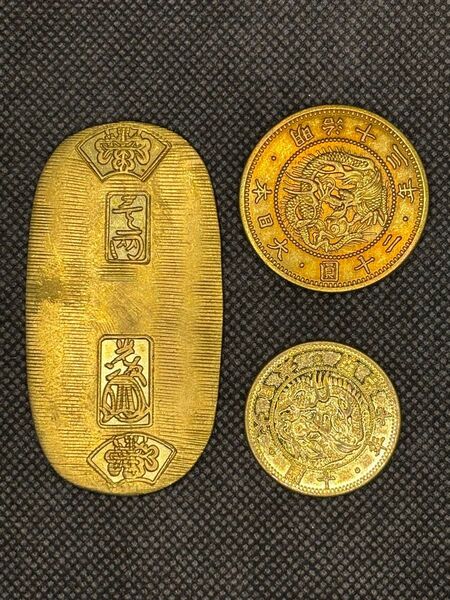慶長小判 ニ十圓金貨 十圓金貨 三枚限定品 早い者勝ち 極美品