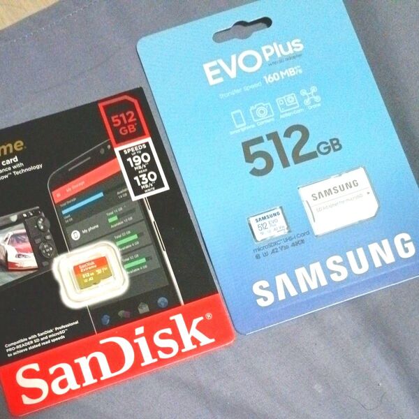 512GB 2枚で1TB SanDisk microSDXC512GB samsung evoplus 任天堂Switchスマホ