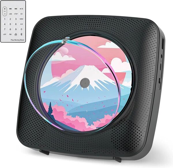 CDプレーヤー 卓上 壁掛 Bluetooth受信 送信 HiFiスピーカー内蔵