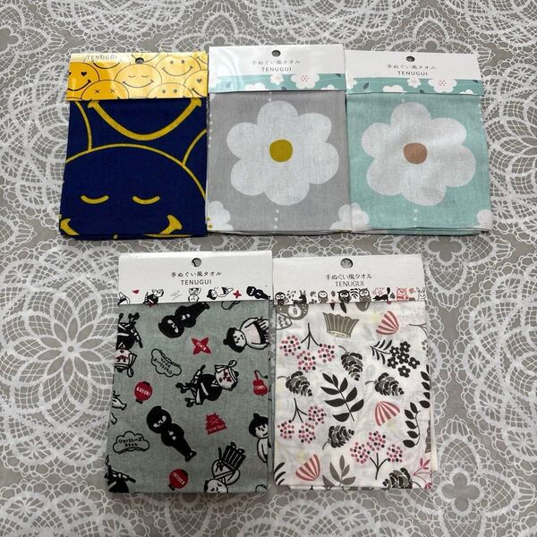手ぬぐい まとめ売り 5枚セット 新品未使用