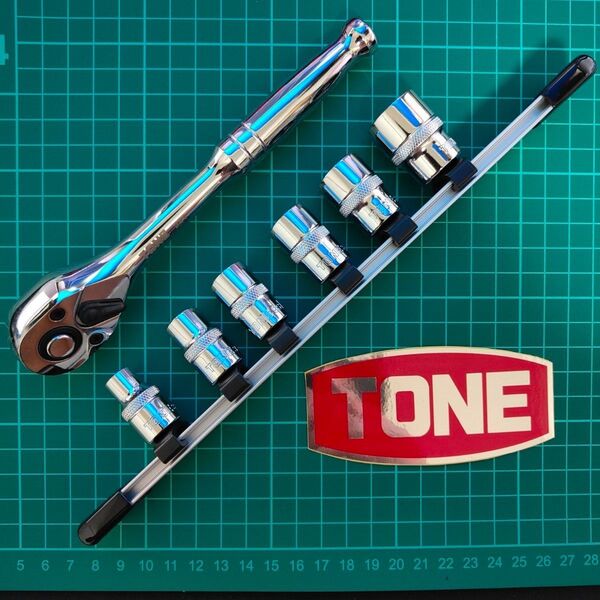 TONE トネ ラチェットハンドル ソケット6点 ホルダー セット 9.5mm 3/8インチ