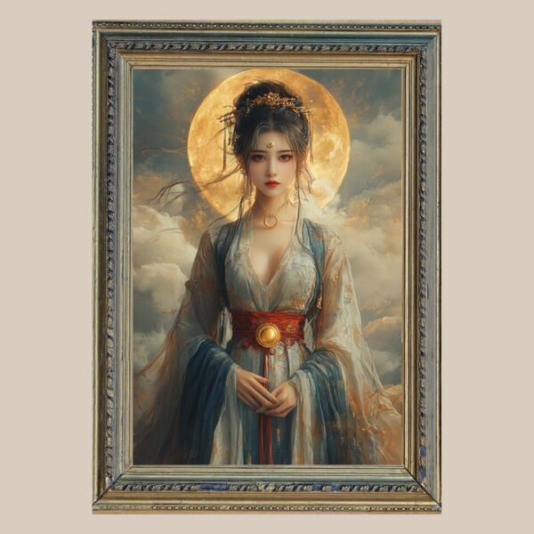 永遠の美☆ 月華の女神 ☆ No.11 【開運風水絵画風ヒーリングアート】