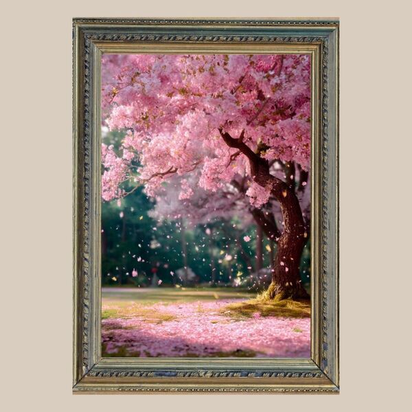 幸運と恩恵☆ 神秘の桜景☆ No.5【開運風水絵画風・ヒーリングアート】