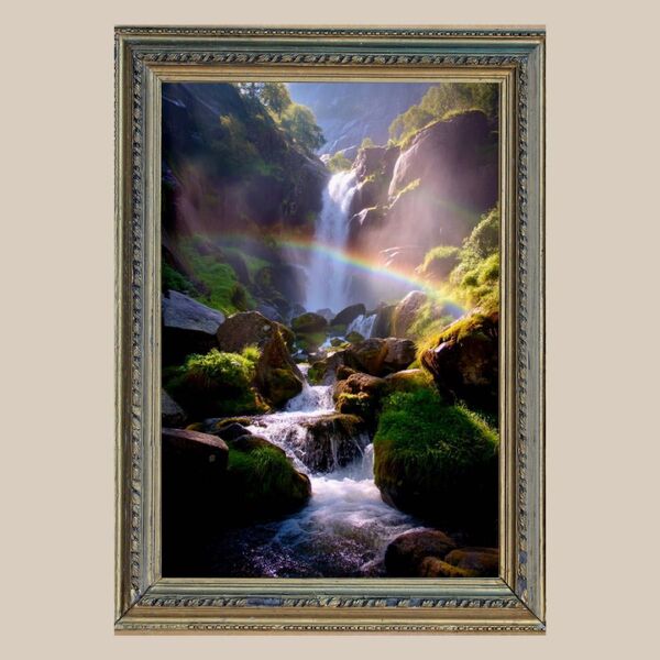財運・浄化・成功☆ 神秘の滝 ☆ No.3【開運風水絵画風・ヒーリングアート】