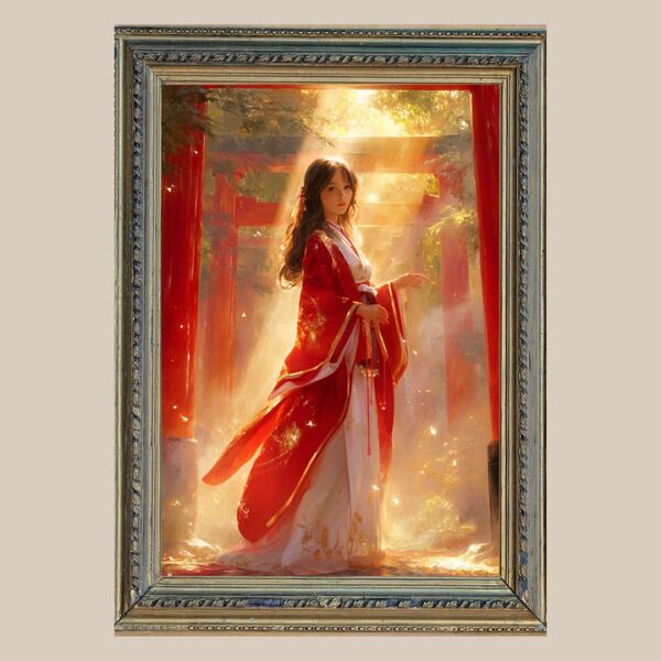 希望、幸福、成功 ☆ 天照大神様 ☆ No.44【開運風水絵画風・ヒーリングアート】