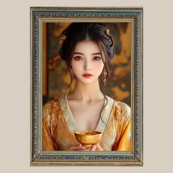 成功と幸福☆ 天女☆ No.68 【開運風水絵画風・ヒーリングアート】