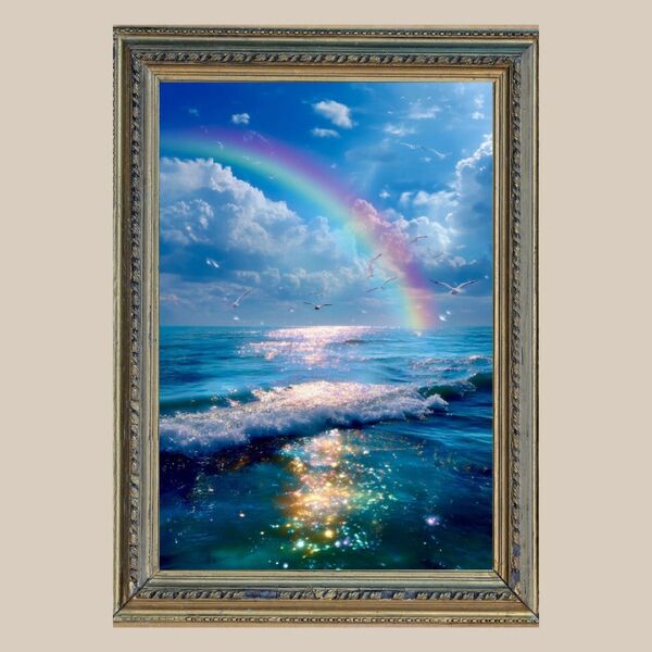 希望と幸運☆ 輝く大海☆ No.19 【開運風水絵画風・ヒーリングアート】