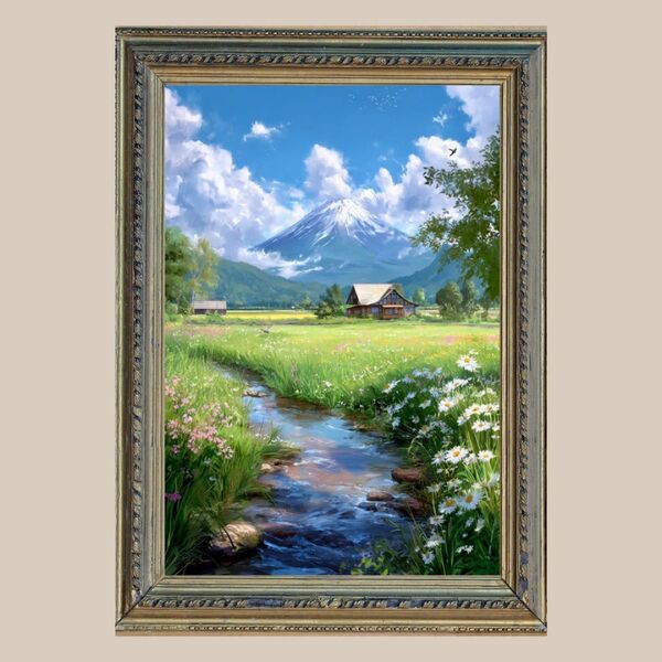 繁栄・幸運☆ 富士山 ☆ No.51 【 開運風水絵画風ヒーリングアート】