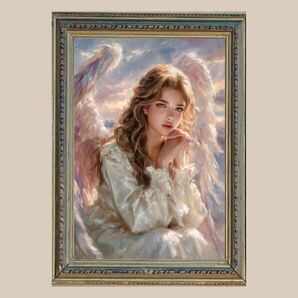守護☆ 天使・エンジェル☆ No.243【開運風水絵画風ヒーリングアート】