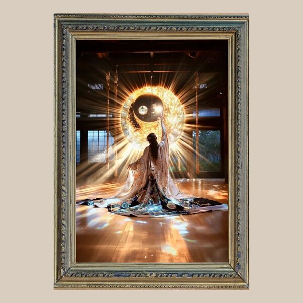 希望、幸福、成功☆ 天照大神様☆ No.47【開運風水絵画風・ヒーリングアート】