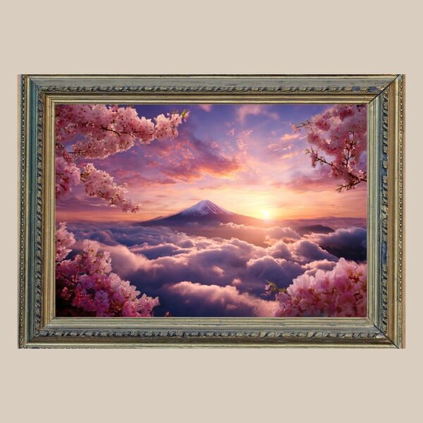 繁栄・幸運☆ 富士山☆ No.52 【 開運風水絵画風ヒーリングアート】