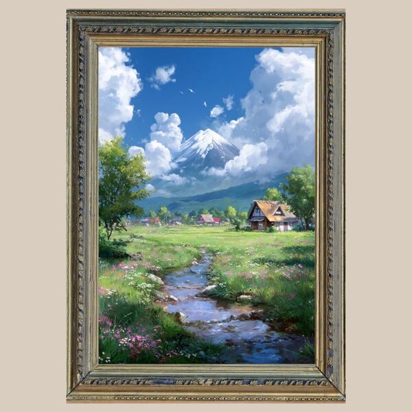 繁栄・幸運☆ 富士山☆ No.55 【 開運風水絵画風ヒーリングアート】