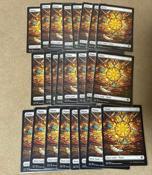 MTG 平地 Plains 英語 DMU Dominaria United ショーケース Showcase 24枚