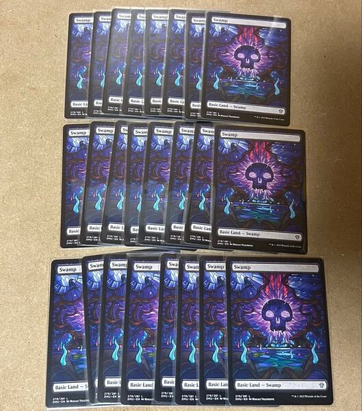 MTG 沼 Swamp 英語 DMU Dominaria United ショーケース Showcase 24枚