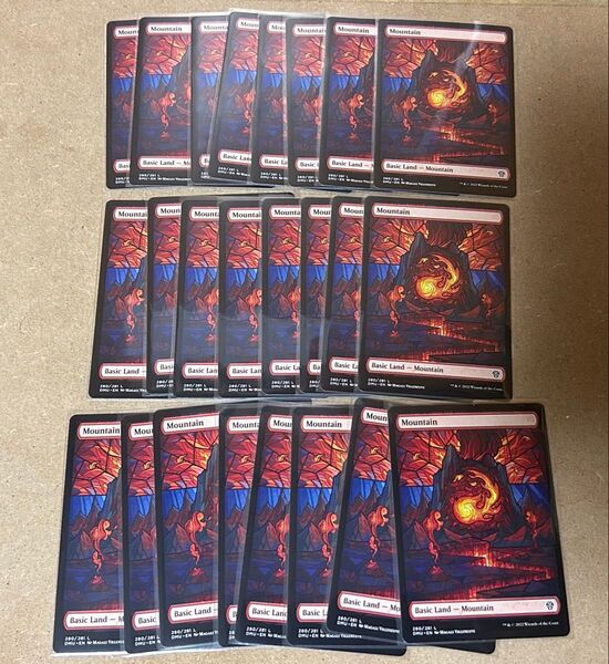 MTG 山 Mountain 英語 DMU Dominaria United ショーケース Showcase 24枚