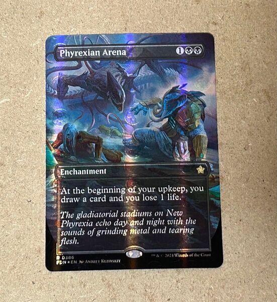 MTG ファイレクシアの闘技場 Phyrexian Arena ボーダーレス 英語 Foil マナ・Foil