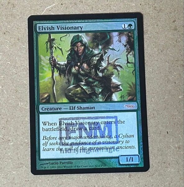 MTG エルフの幻想家 Elvish Visionary 英語 Foil プロモ DCIマーク FNM フライデーナイトマジック