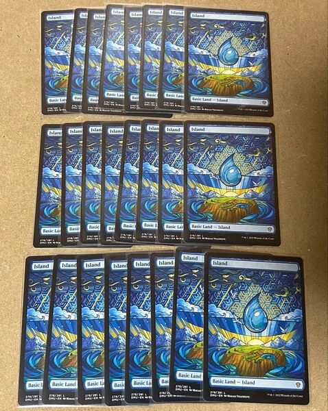 MTG 島 Island 英語 DMU Dominaria United ショーケース Showcase 24枚