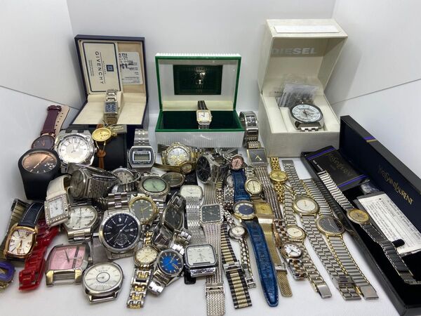 腕時計 まとめ Yves Saint Laurent、Burberrys、RADO、GIVENCHY、WALTHAM 動作保証なし