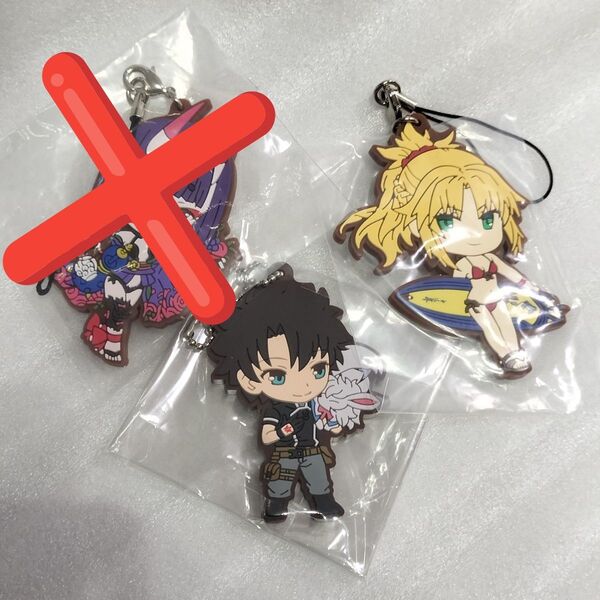 FGO 一番くじ ラバーストラップ 藤丸立香 モードレッド ラバスト 水着 セイバー 主人公 ラバーマスコット