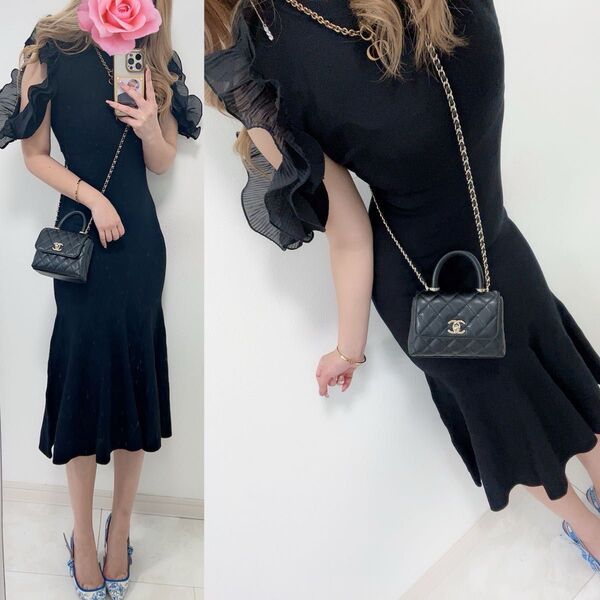 ROYALPARTY ロイヤルパーティー ラッフルフリルスリーブマーメイドワンピ