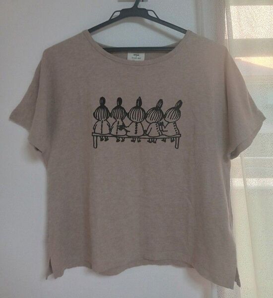 SМ2 サマンサモスモス Tシャツ 半袖 ムーミン リトルミイTシャツ ベージュ