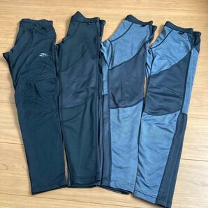 TIGORA HEATXなどインナータイツ 4点セット 黒系スポーツタイツ