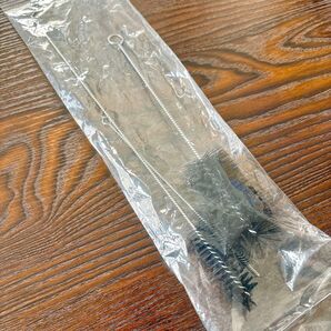 ロングチューブブラシ 試験管ブラシ 細口瓶洗浄ブラシ 黒 業務用 新品未開封
