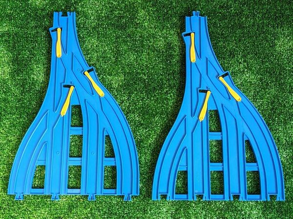 プラレール 4分岐 ポイントレール メンテナンスステーション L R 洗浄済