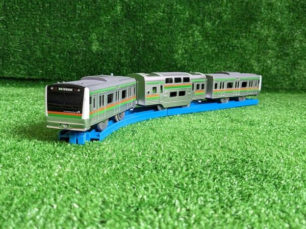 プラレール E233系 湘南色 東海道線 ダブルデッカー 車両 廃盤 清掃済