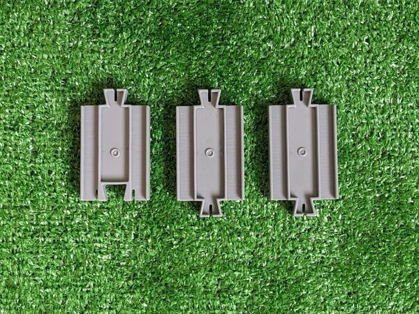 プラレール 1/4 直線レール 3本 濃いグレー セット 希少 レア 洗浄済