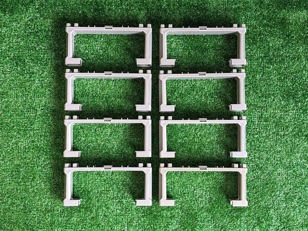 プラレール 複線ブロック 橋脚 グレー 廃盤品 8個 セット 洗浄済