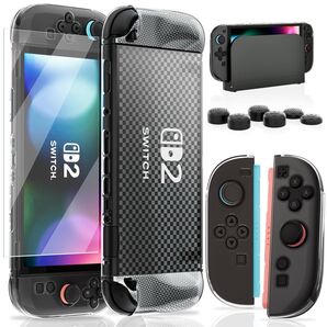 Switch 2 カバー スイッチ2 分体式設計 ドック対応 全面保護 TPU+PC材質 薄型 軽量 透明 超耐衝撃 傷防止