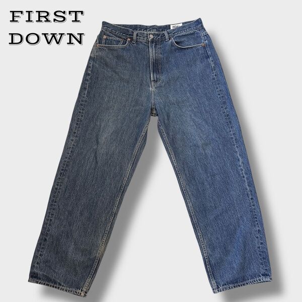 FIRST DOWN USA バギーフィットジーンズ ワイドデニム メンズ Lサイズ