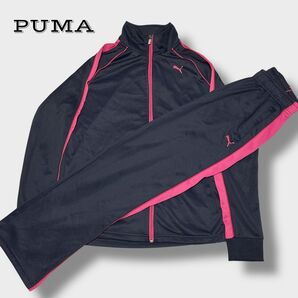 PUMA セットアップ 上下セット ジャージ フルジップ ネイビー ピンク プージャー M,Lサイズ