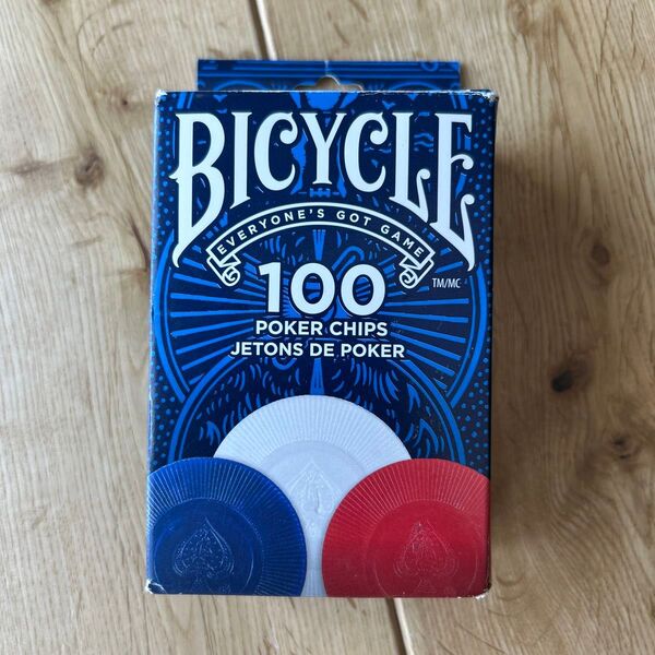 BICYCLE ポーカーチップ 100枚セット トランプ カジノ